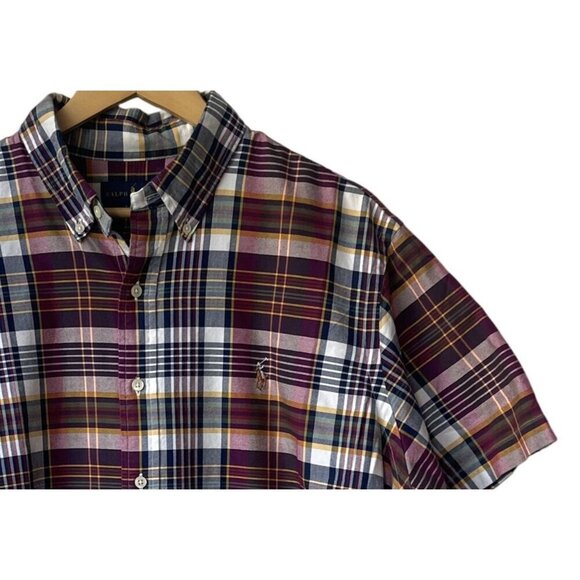 Ralph Lauren Mens Plaid Button Down Shirt XL Classic Fit Preppy Academia Logo - Picture 2 of 8